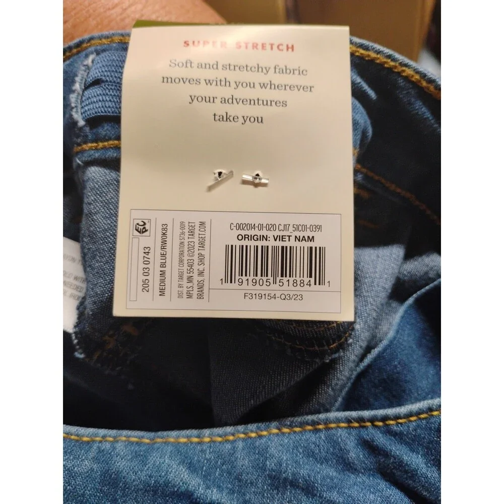 Cat & Jack Super Stretch Straight Mid-rise Adjustable Waist 12 Plus